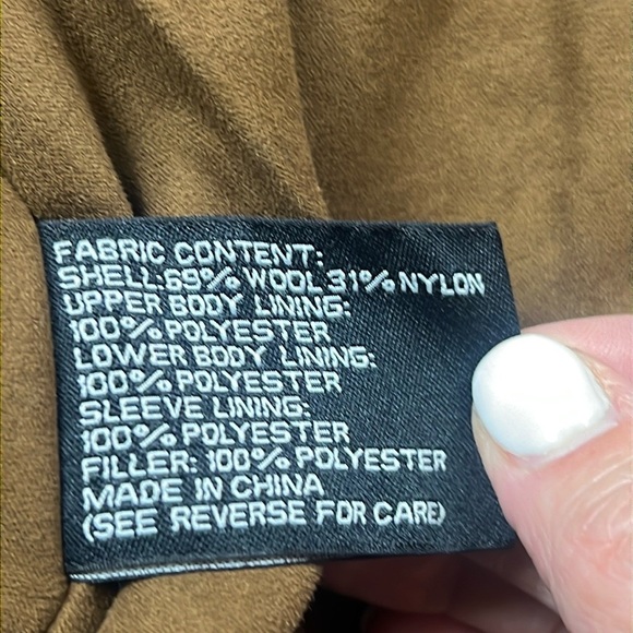 Jos A Bank Men’s Large Wool Tweed Coat Brown Black Button/Zip Pockets Luxury - Picture 5 of 13